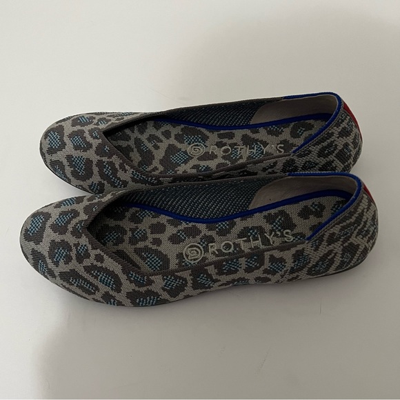Rothy’s The Flat blue gray snow leopard print size 8 retired print - Picture 5 of 8
